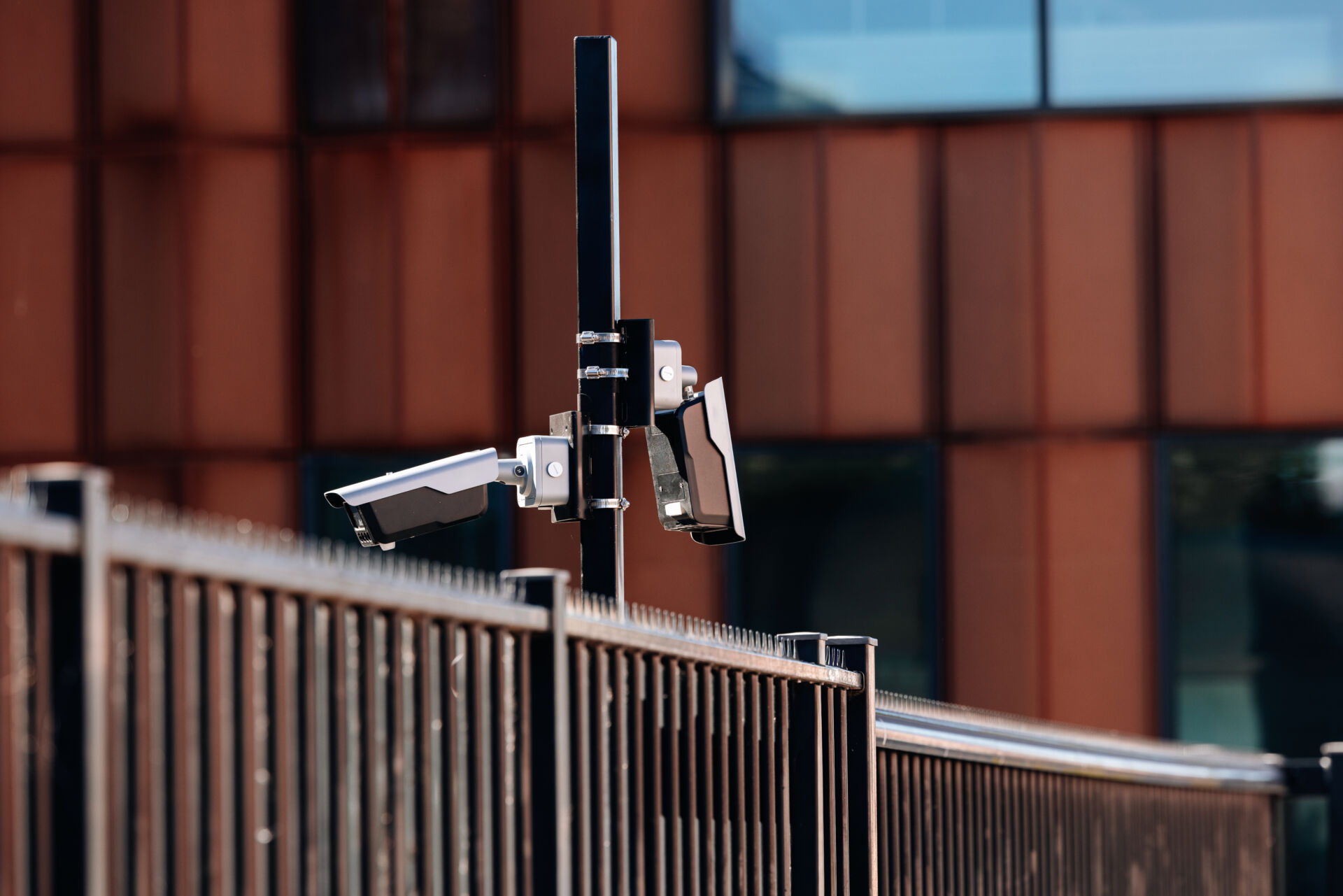 Video surveillance on a fence post