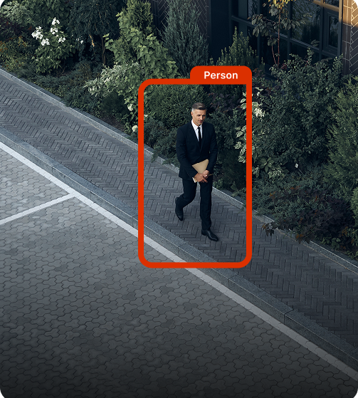 AI video detecting a human