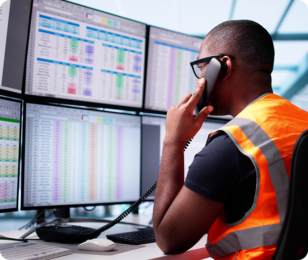 Man working on computer