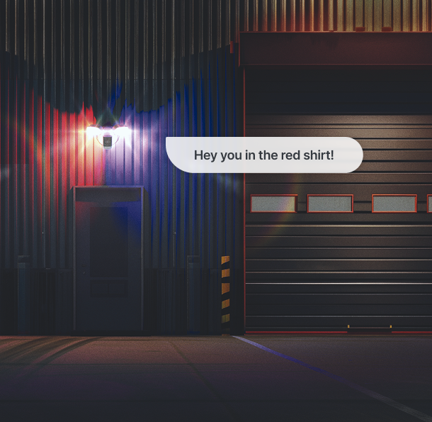 AI alerting with lights and voice
