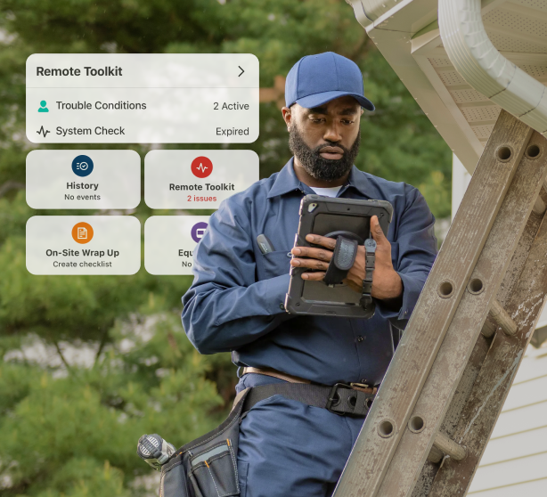Man working on a home