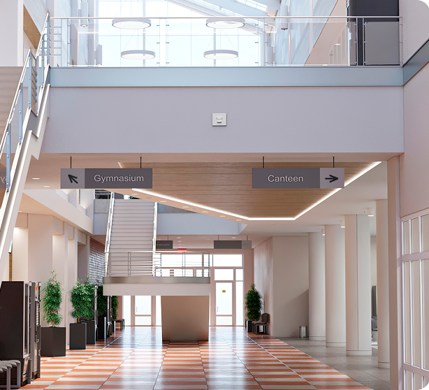 inside of a building