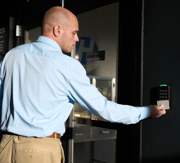 Man Using Access Control Systems